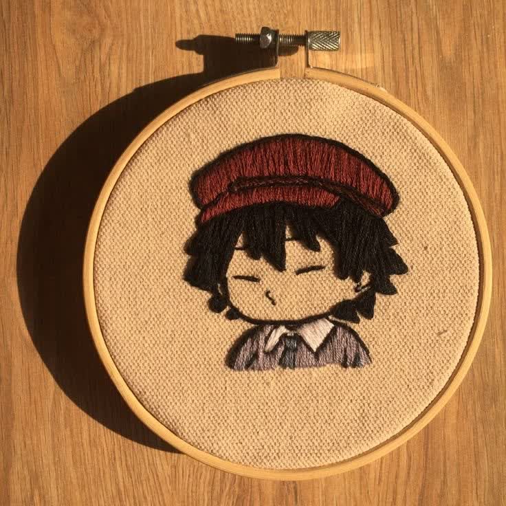 گلدوزی با طرح رانپو🥨