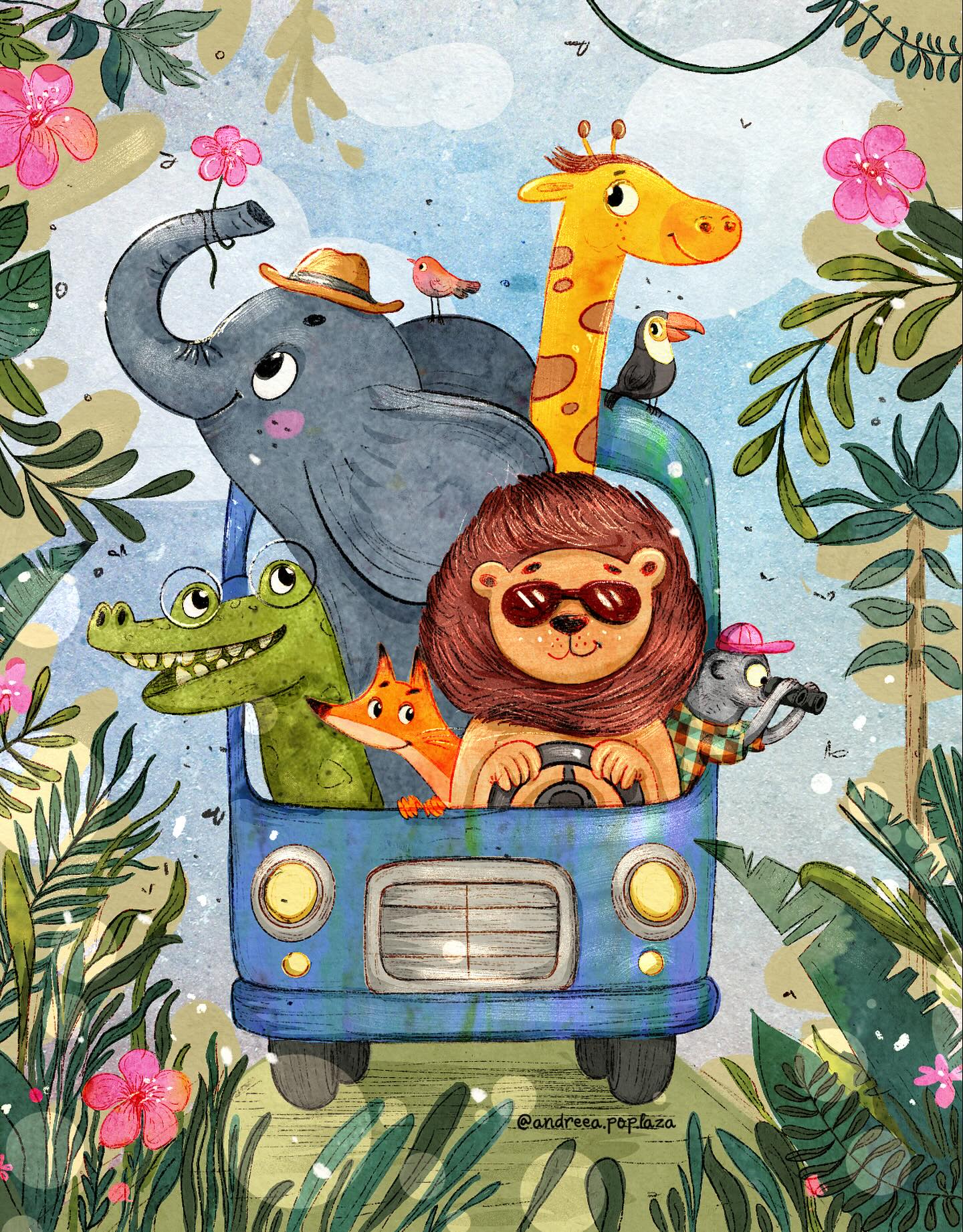 نقاشی حیوانات خوشحال