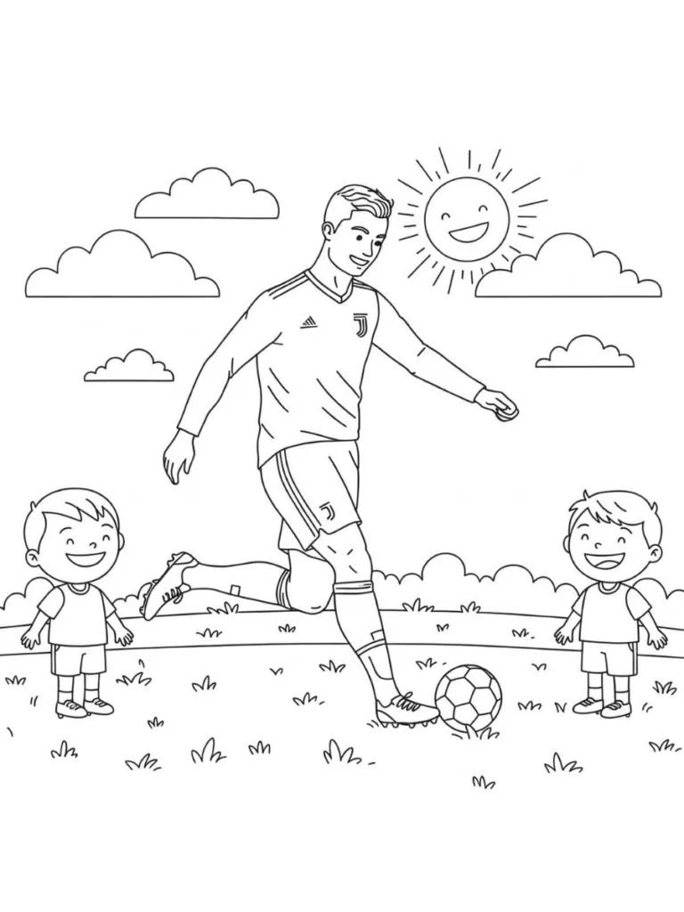 نقاشی رونالدو فوتبالی