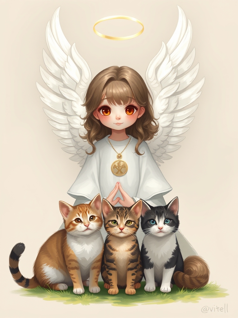 فرشته ی گربه ها ساخت خودم 🖼🎀💫