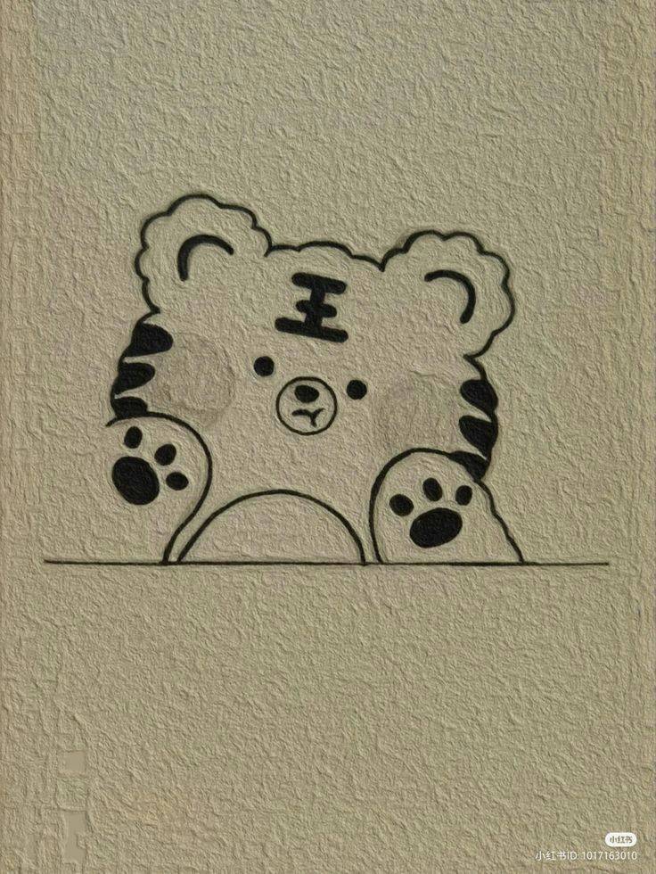 نقاشی مینیمال خرس