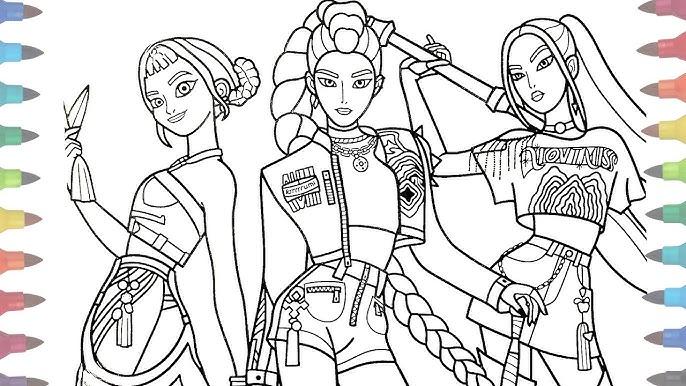 KPop Demon Hunters طرح نقاشی