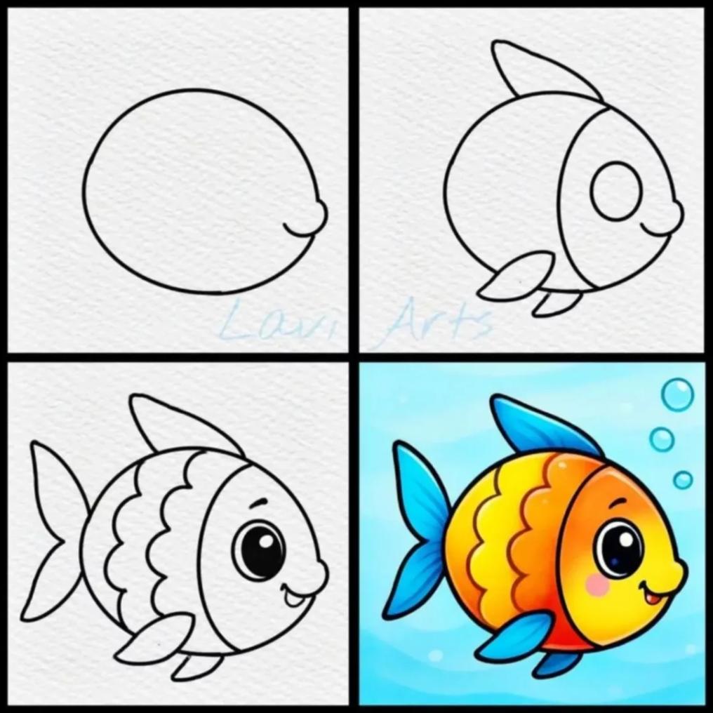 مراحل کشیدن ماهی