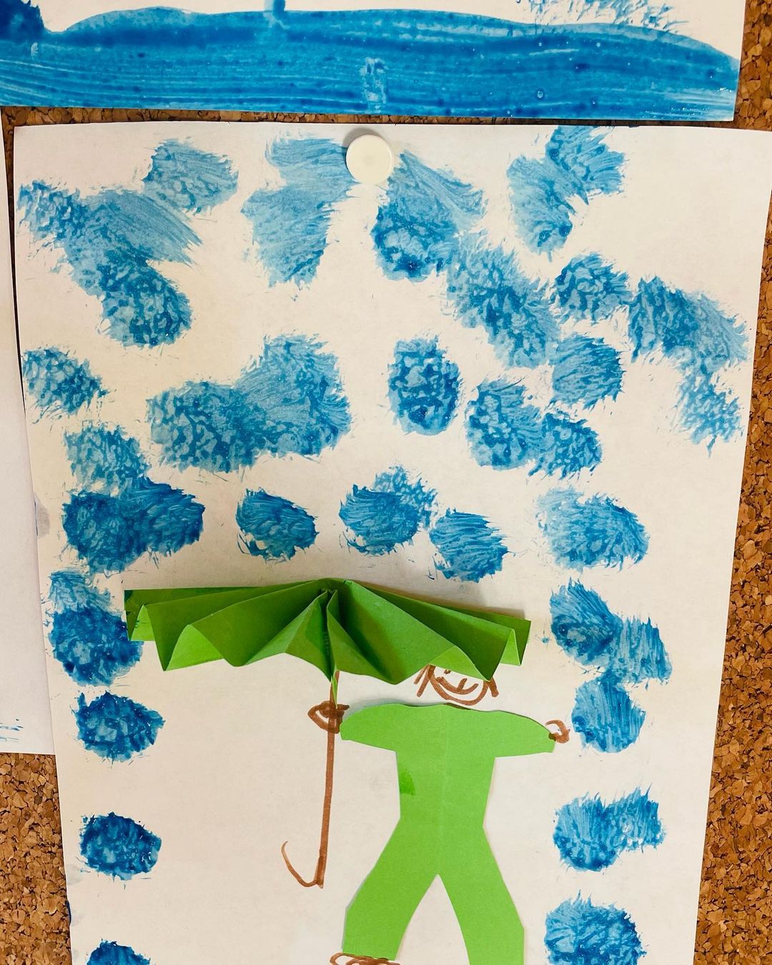 کاردستی چتر و باران از سارا