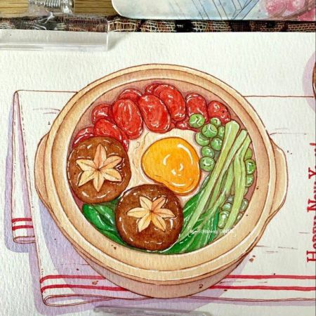 نقاشی غذای انیمه ای