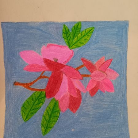 نقاشی گل زیبا