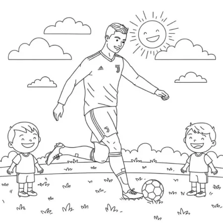 نقاشی رونالدو فوتبالی