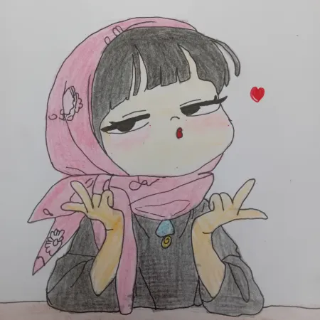 نقاشی کیوت دختر