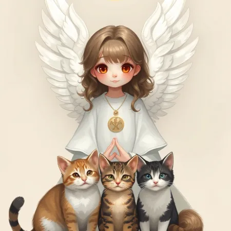 فرشته ی گربه ها ساخت خودم 🖼🎀💫