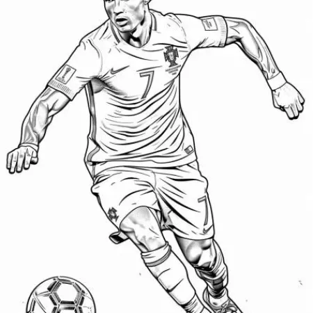 نقاشی فوتبالی رونالدو