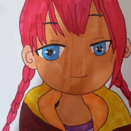 نقاشی دختر انیمه ای