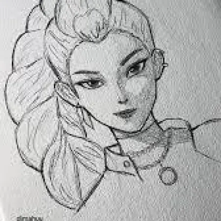 KPop Demon Hunters نقاشی سیاه قلم