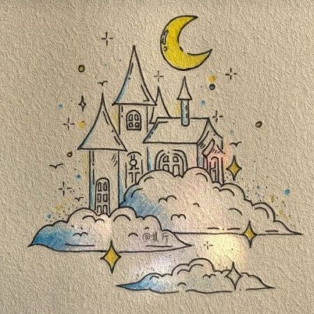 نقاشی قلعه ی رویایی