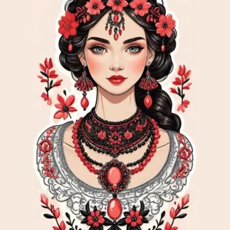 ایده نقاشی زن جوان با آبرنگ