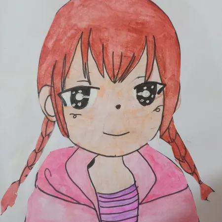 نقاشی دختر بامزه