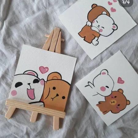 ایده نقاشی کیوت روی بوم