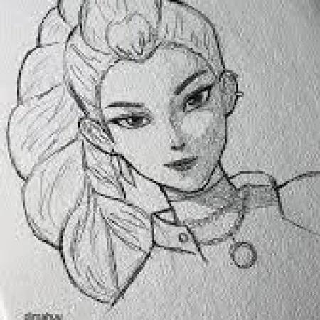 KPop Demon Hunters نقاشی سیاه قلم