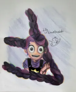 نقاشیLily love braids.(𝕂𝕀𝔸ℕ𝔸)