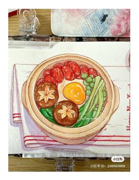 نقاشی غذای انیمه ای