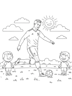 نقاشی رونالدو فوتبالی