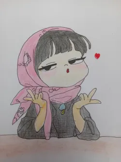 نقاشی کیوت دختر