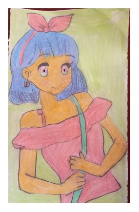 نقاشی دختر کیوت