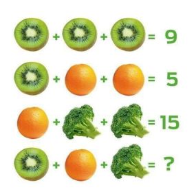 معمای میوه ها ریاضی