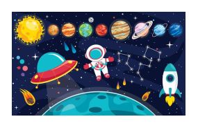 نقاشی فضانورد کوچک
