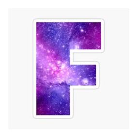 حروف گلکسی f