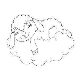 رنگ امیزی گوسفند خوابیده