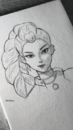 KPop Demon Hunters نقاشی سیاه قلم