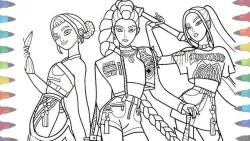 KPop Demon Hunters طرح نقاشی