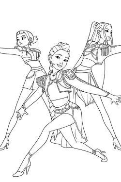 نقاشی KPop Demon Hunters بکشیم