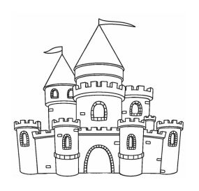 نقاشی قلعه سحرآمیز