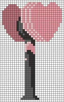 نقاشی پیکسلی لایت استیک بلک پینک
