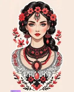 ایده نقاشی زن جوان با آبرنگ