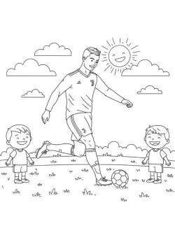 نقاشی رونالدو فوتبالی