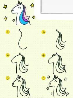 نقاشی مرحله به مرحله یونیکورن