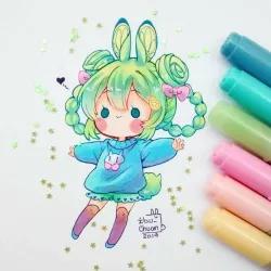 ایده نقاشی دختر بامزه