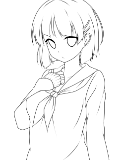 نقاشی دختر انیمه ای کیوت