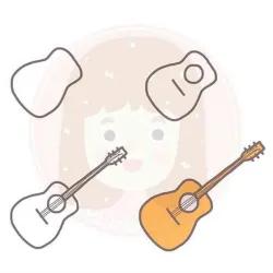 نقاشی مرحله به مرحله گیتار