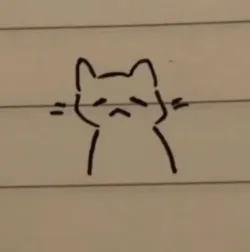 نقاشی ساده و کیوت 🐱 ❤️