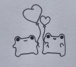 نقاشی ساده و کیوت قورباغه ☺️🐸